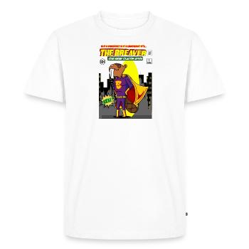 Le Breaver drôle castor animal super-héros bandes dessinées - T-shirt Premium bio Homme - blanc - Devant - Nico (187cm)