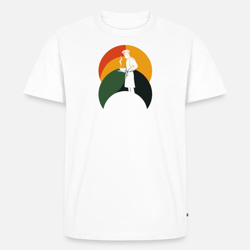 Koch Kochen Küchenchef - Männer Premium Bio T-Shirt - Weiß