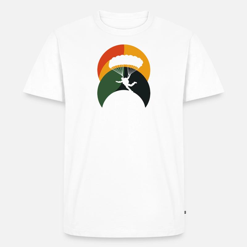 Skydiving Luft Skydive - Männer Premium Bio T-Shirt - Weiß