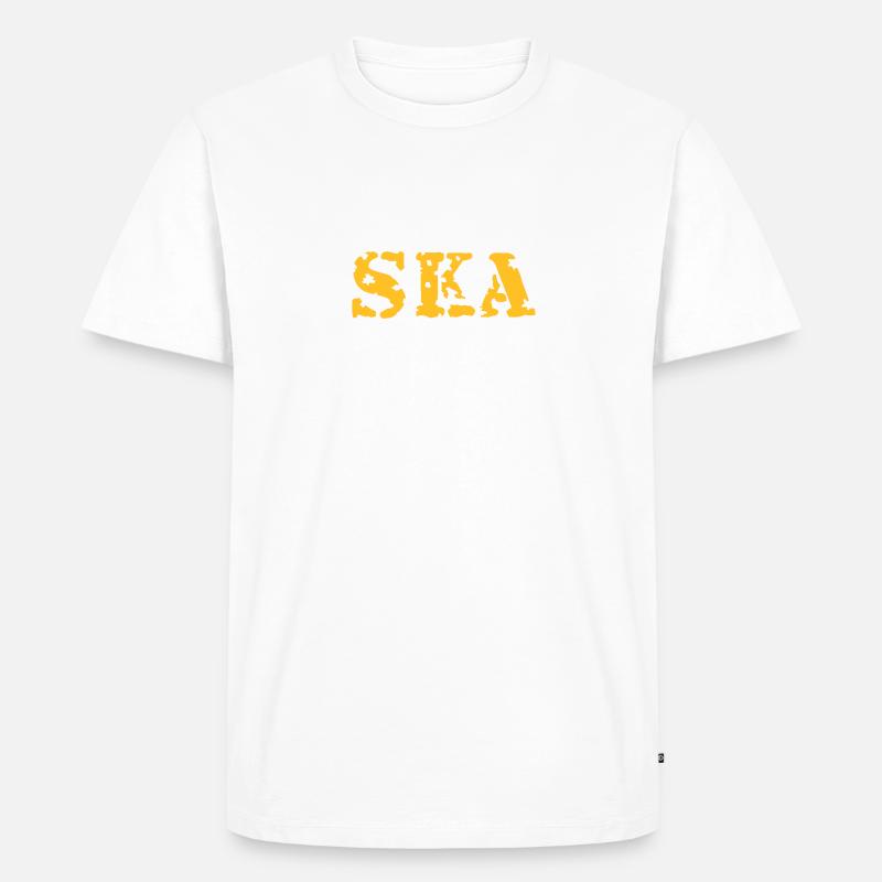 Ska - Männer Premium Bio T-Shirt - Weiß