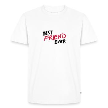 Meilleure amie jamais - T-shirt Premium bio Homme - blanc - Devant - Nico (187cm)