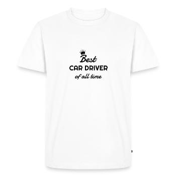Conducteur Conduire Sport Voiture Athlète - T-shirt Premium bio Homme - blanc - Devant - Nico (187cm)