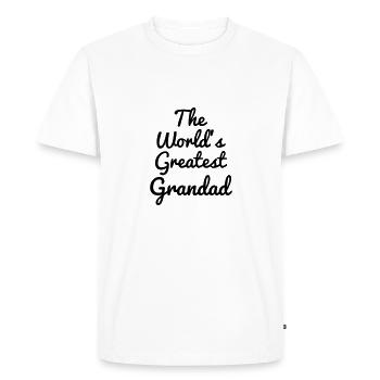 Papy Papi Grand-Père Retraite famille - T-shirt Premium bio Homme - blanc - Devant - Nico (187cm)