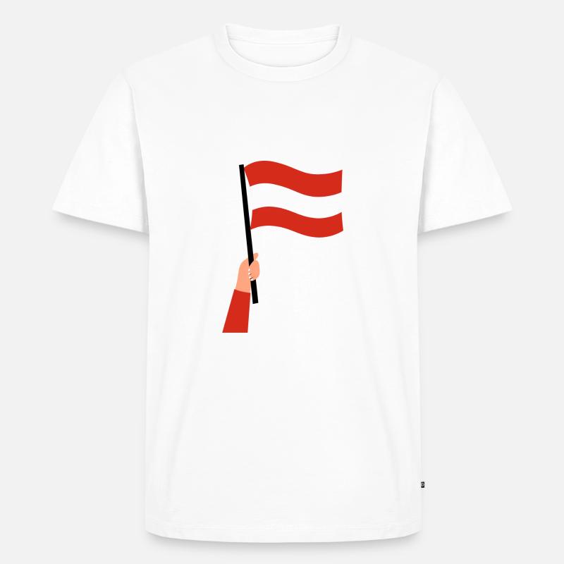 Austria - Männer Premium Bio T-Shirt - Weiß