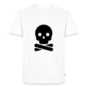 Skull Skull Pirate Skull - Men's Premium Organic T-Shirt - white - Front - Nico (187cm)