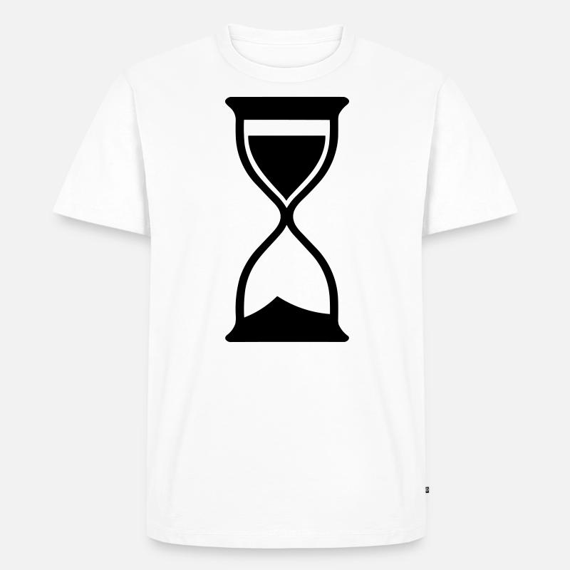Stundenglas - Männer Premium Bio T-Shirt - Weiß