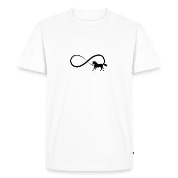 J’aime mon cheval Sport équestre Amour du cheval - T-shirt Premium bio Homme - blanc - Devant - Nico (187cm)
