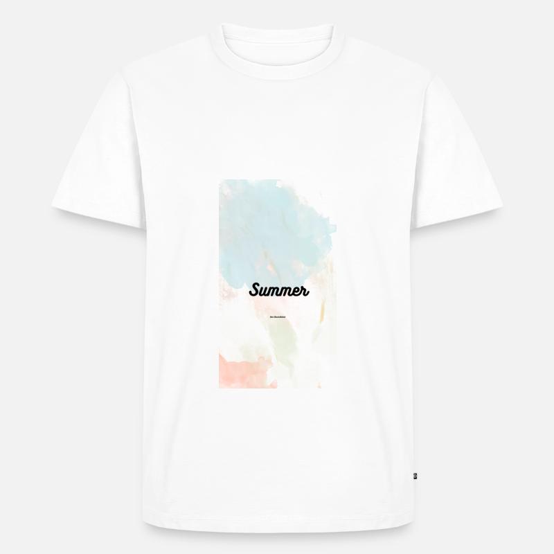 Summer - Männer Premium Bio T-Shirt - Weiß