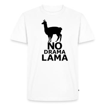 lama - Men's Premium Organic T-Shirt - white - Front - Nico (187cm)