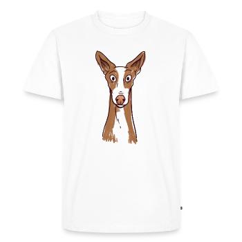 Podenco Dog Cool Podenco Ibicenco - Men's Premium Organic T-Shirt - white - Front - Nico (187cm)
