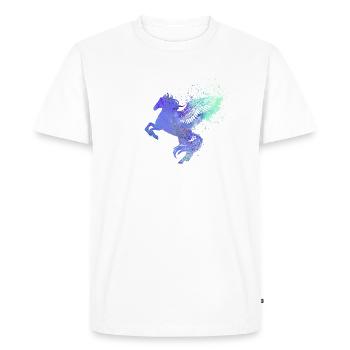 cheval volant, cheval avec des ailes, cheval, graffiti - T-shirt Premium bio Homme - blanc - Devant - Nico (187cm)