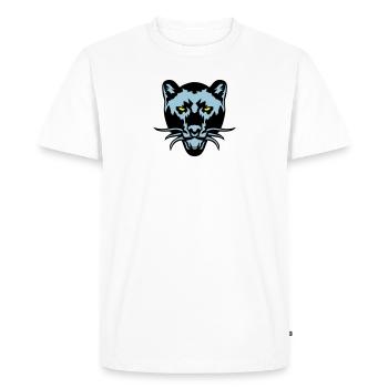 panthere noir dessin animal sauvage logo - T-shirt Premium bio Homme - blanc - Devant - Nico (187cm)