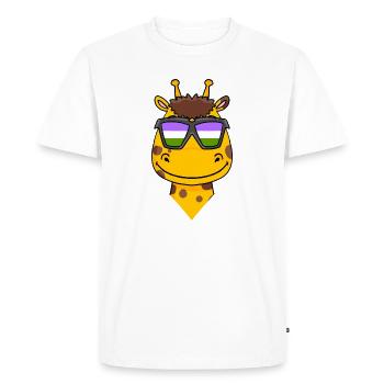 Genderqueer Giraffe - Men's Premium Organic T-Shirt - white - Front - Nico (187cm)