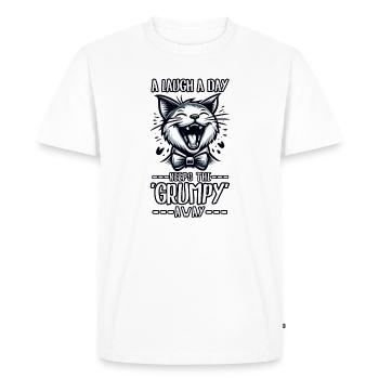 UN LOUGH PAR JOUR ÉLOIGNE LES , DRÔLE - T-shirt Premium bio Homme - blanc - Devant - Nico (187cm)