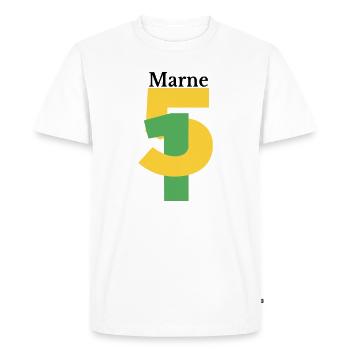 Marne - T-shirt Premium bio Homme - blanc - Devant - Nico (187cm)
