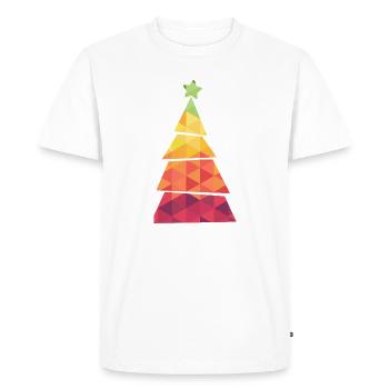 Christmas Tree - Weihnachtsbaum - Weihnachten - Men's Premium Organic T-Shirt - white - Front - Nico (187cm)