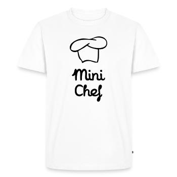 Petit chef  - cuisine - enfant - T-shirt Premium bio Homme - blanc - Devant - Nico (187cm)