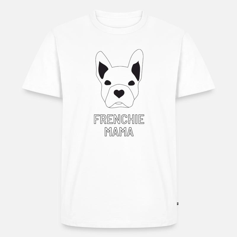 frenchie mama - Männer Premium Bio T-Shirt - Weiß