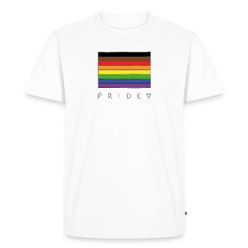 Drapeau LGBT alternatif Pride - T-shirt Premium bio Homme - blanc - Devant - Nico (187cm)
