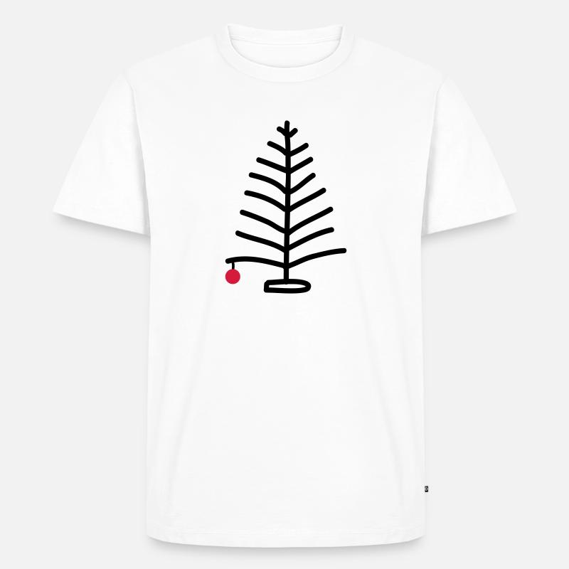 tannenbaum_2c - Männer Premium Bio T-Shirt - Weiß