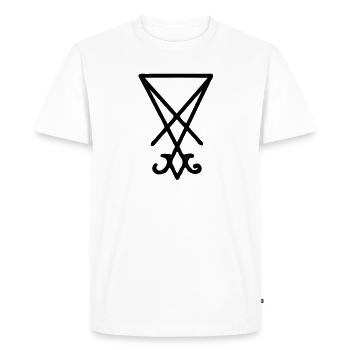 Le sceau de Lucifer - T-shirt Premium bio Homme - blanc - Devant - Nico (187cm)