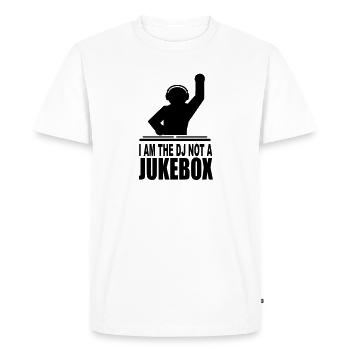 Je suis un dj pas un juke-box - T-shirt Premium bio Homme - blanc - Devant - Nico (187cm)