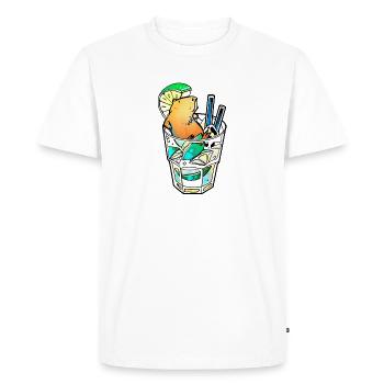 caipirinha + capybara = capyrinha - T-shirt Premium bio Homme - blanc - Devant - Nico (187cm)