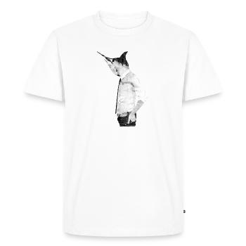 tête de poisson - T-shirt Premium bio Homme - blanc - Devant - Nico (187cm)