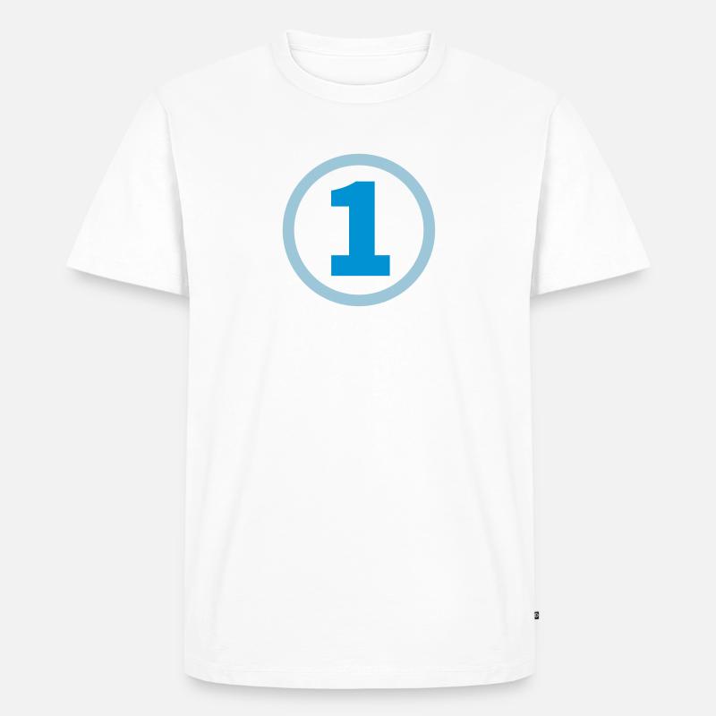 Nummer eins - Männer Premium Bio T-Shirt - Weiß