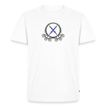 swords coat of arms - Men's Premium Organic T-Shirt - white - Front - Nico (187cm)