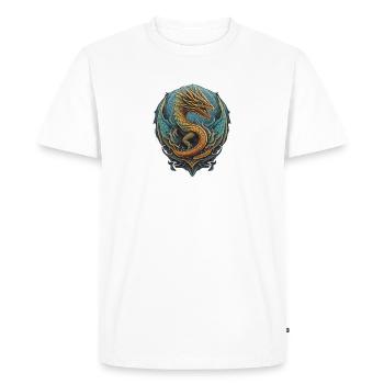 Dragon - T-shirt Premium bio Homme - blanc - Devant - Nico (187cm)