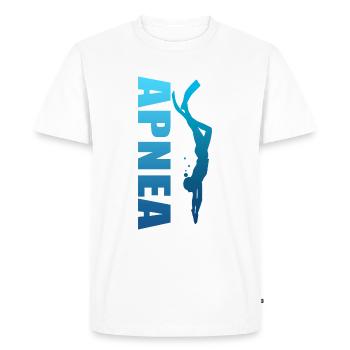 apnea apnéiste sport plongée plongeur - T-shirt Premium bio Homme - blanc - Devant - Nico (187cm)
