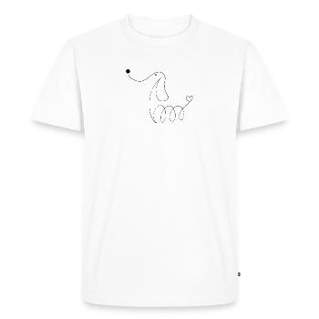Illustration de chien - T-shirt Premium bio Homme - blanc - Devant - Nico (187cm)