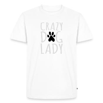 crazy dog lady quote - Men's Premium Organic T-Shirt - white - Front - Nico (187cm)