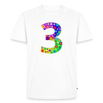 Fleurs numéro 3 - T-shirt Premium bio Homme - blanc - Devant - Nico (187cm)