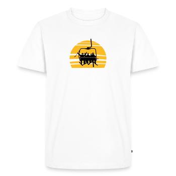 Hiver - Skifahrer Télésiège - T-shirt Premium bio Homme - blanc - Devant - Nico (187cm)