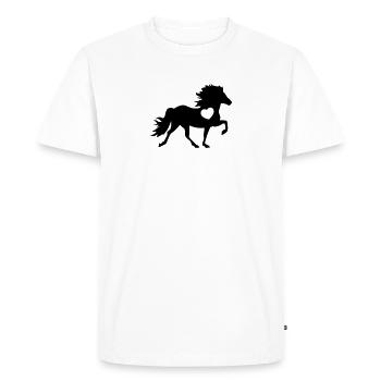 HORSE 5 HEART - T-shirt Premium bio Homme - blanc - Devant - Nico (187cm)