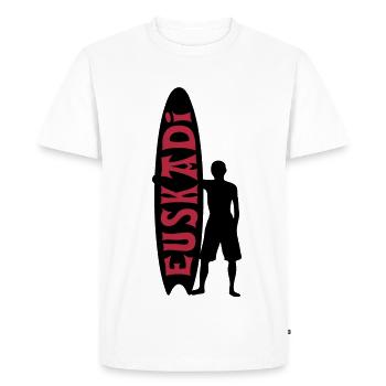 euskadi surfing fashion 03 - T-shirt Premium bio Homme - blanc - Devant - Nico (187cm)