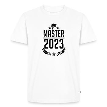 Graduation 2023 - Master 2023 Studies Student Uni - Men's Premium Organic T-Shirt - white - Front - Nico (187cm)