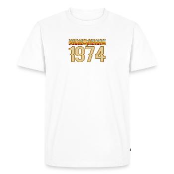 Original 1974 Retro Années 70 - T-shirt Premium bio Homme - blanc - Devant - Nico (187cm)