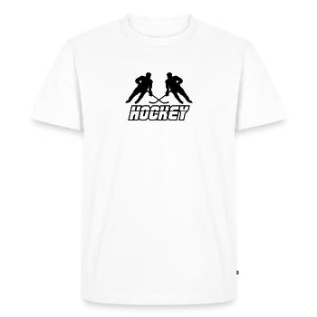hockey - T-shirt Premium bio Homme - blanc - Devant - Nico (187cm)