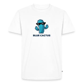 Blue Cactus Thug - Exprime ta coolitude ! - T-shirt Premium bio Homme - blanc - Devant - Nico (187cm)