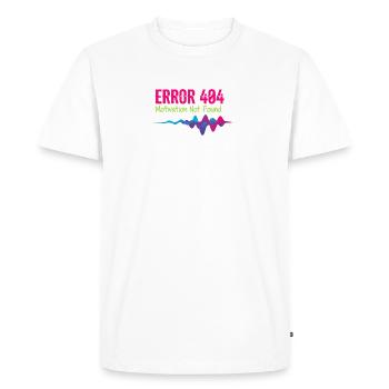 Erreur 404 Motivation non trouvée - T-shirt Premium bio Homme - blanc - Devant - Nico (187cm)