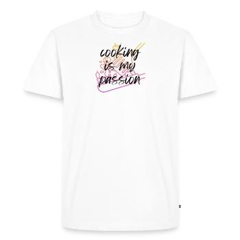 La cuisine est ma passion! - T-shirt Premium bio Homme - blanc - Devant - Nico (187cm)
