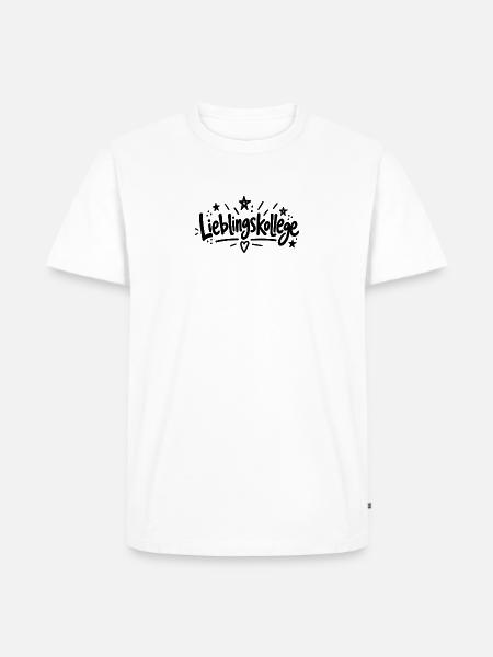 Lieblingskollege - Männer Premium Bio T-Shirt - Weiß