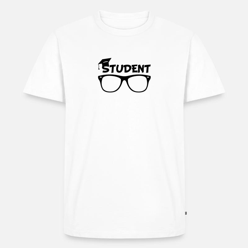 student - Männer Premium Bio T-Shirt - Weiß