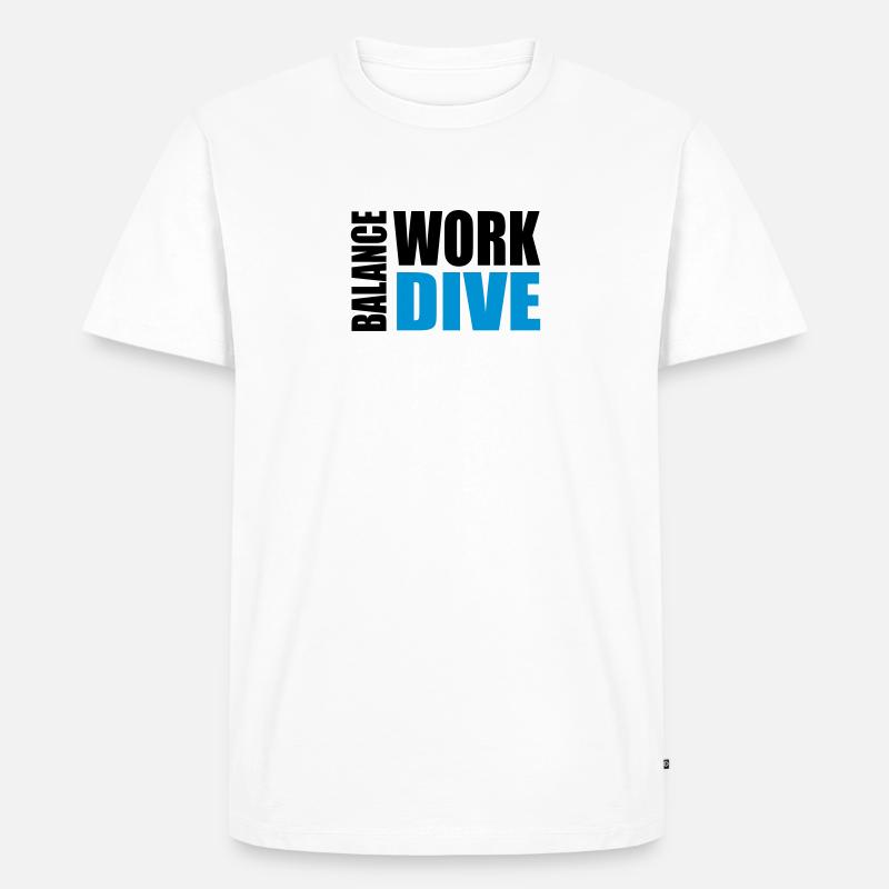 WORKDIVEBALANCE - Männer Premium Bio T-Shirt - Weiß