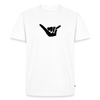 symbole freestyle shaka - T-shirt Premium bio Homme - blanc - Devant - Nico (187cm)