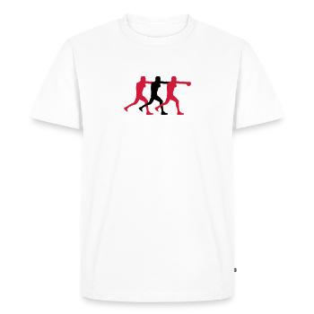 boxeur - T-shirt Premium bio Homme - blanc - Devant - Nico (187cm)