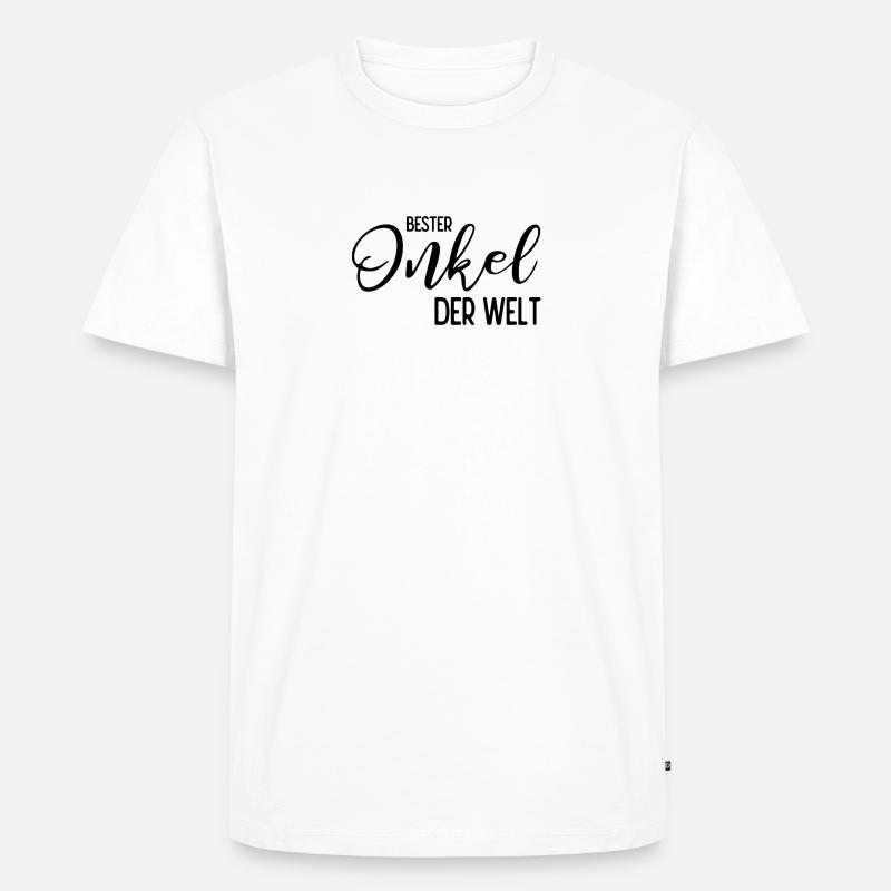 Bester Onkel der Welt - Männer Premium Bio T-Shirt - Weiß